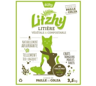 Litière végétale pour petits animaux à base de paille de colza – 6L