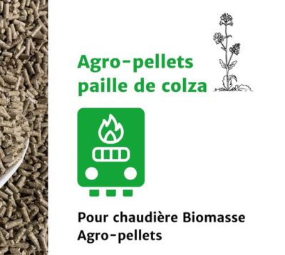 Agro Pellets à base de paille de colza pour chaudière agro-pellets – vente vrac – tonne